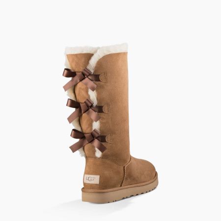 UGG Bailey Bow Tall II Brown Boots for Women (NAKM90137)